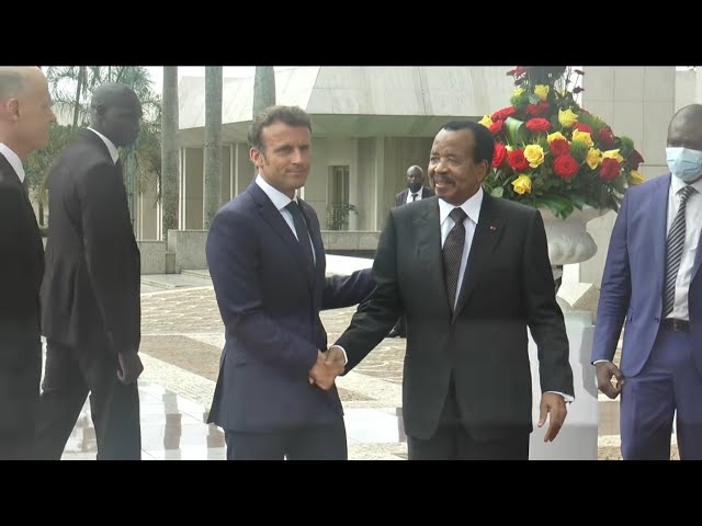 le Président Paul BIYA et Le Président Emmanuel Macron ce mardi 26 Juillet au  Palais d'Etoudi