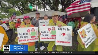 Protesters gather in Miami against land registration law SB264