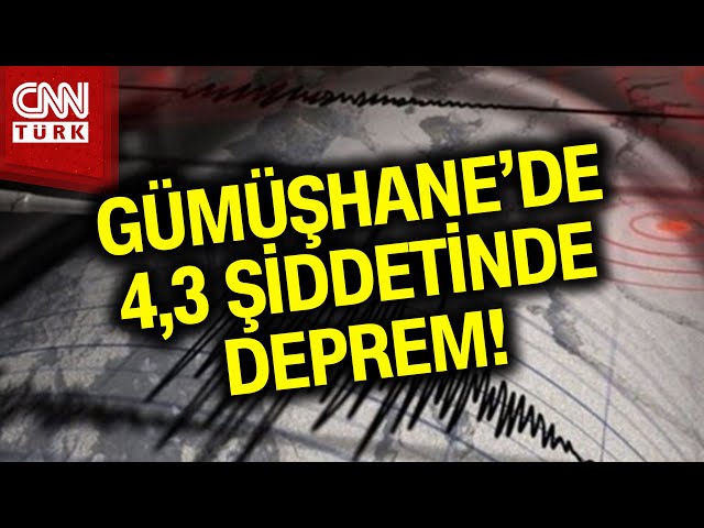 SON DAKİKA!  | Gümüşhane Kelkit'te 4,3 Şiddetinde Deprem Meydana Geldi! #Haber