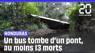 Honduras : Un bus tombe d'un pont, au moins 13 personnes mortes #shorts