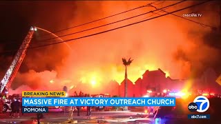 Fire destroys Pomona church hours before toy giveaway