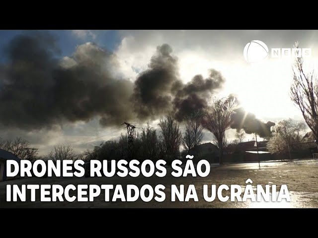 Ucrânia derruba drones russos em várias regiões do país