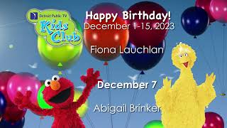 December 1-15, 2023 Birthday Buddies  PBS Kids