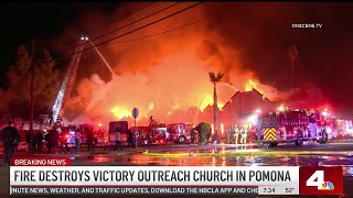 Fire destroys Victory Outreach Church in Pomona