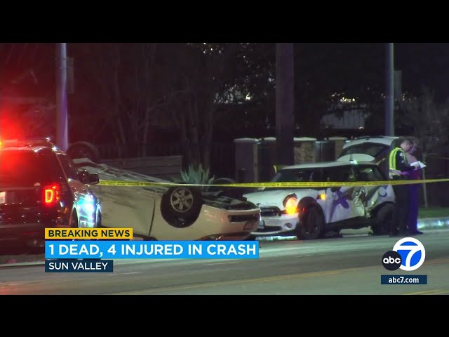 1 killed, 4 others injured in violent multi-vehicle crash in Panorama City