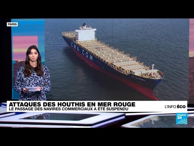 Attaques des Houthis en mer Rouge : le passage des navires commerciaux suspendu • FRANCE 24