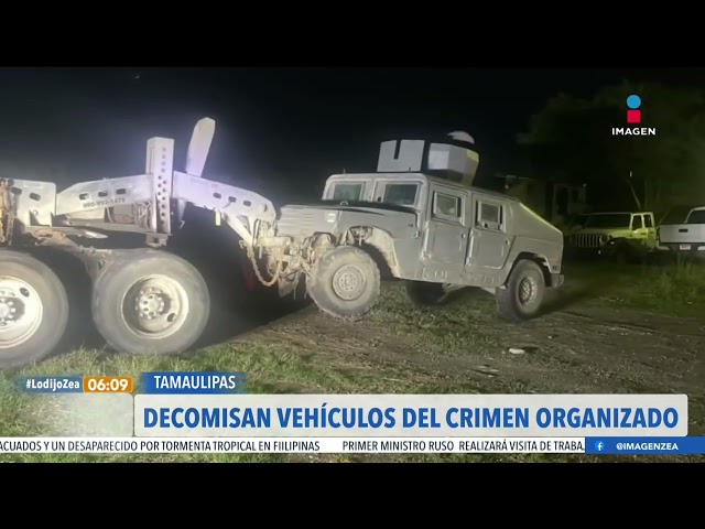 Aseguran dos vehículos del crimen organizado en Abasolo, Tamaulipas