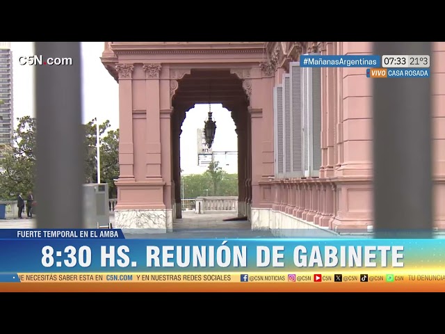 VIVO desde CASA ROSADA: HABRÁ CONFERENCIA de ADORNI y REUNIÓN de GABINETE