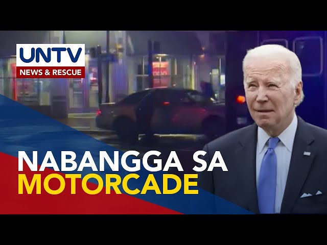 ⁣Sasakyang bahagi ng motorcade ni US Pres. Joe Biden, nabangga ng isa pang kotse