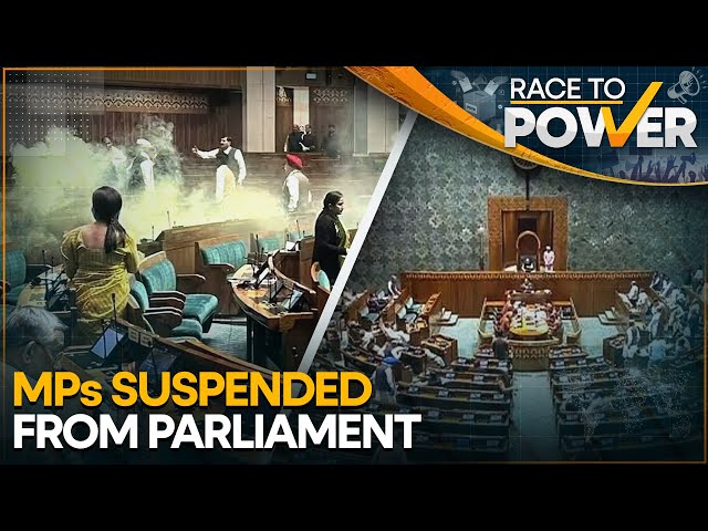 Parliament security breach: 78 MPs suspended from Indian Parliament | Race to Power LIVE