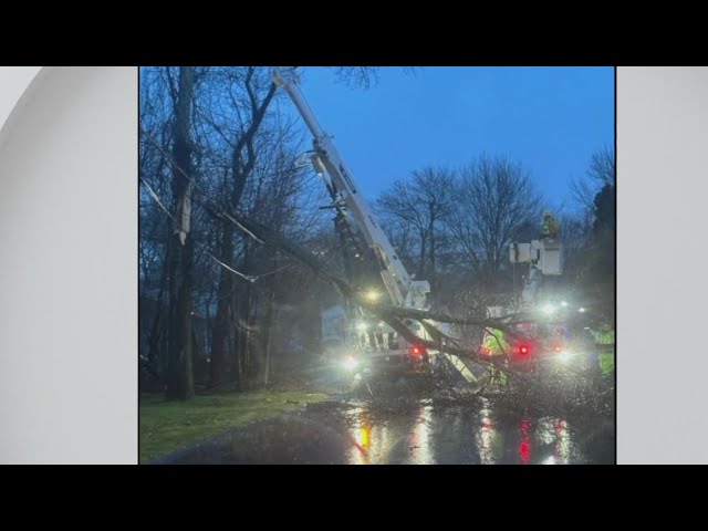 Damaging winds bring down trees, knock out power to thousands in Massachusetts