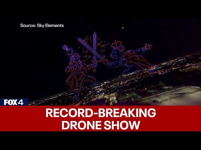 Record-breaking drone show in North Richland Hills, Texas