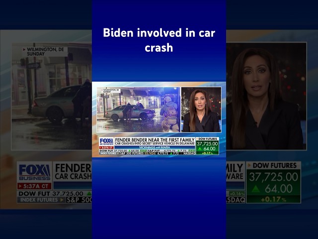 Car crashes into Biden Secret Service vehicle in Delaware #shorts