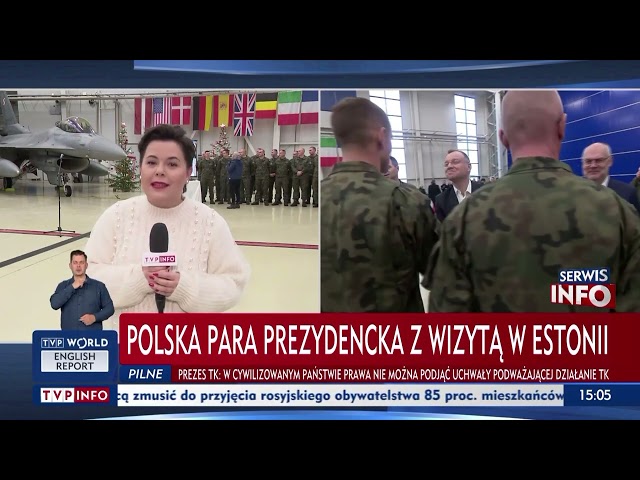 Wizyta pary prezydenckiej w Polskim Kontyngencie Wojskowym w Estonii