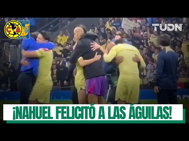 ¡NAHUEL GUZMÁN REGRESÓ A LA CANCHA PARA FELICITAR A LOS JUGADORES DEL AMÉRICA! | TUDN