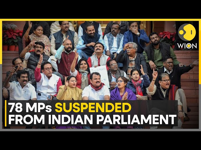 India: 78 MPs suspended for unruly behaviour in Parliament | World News | WION