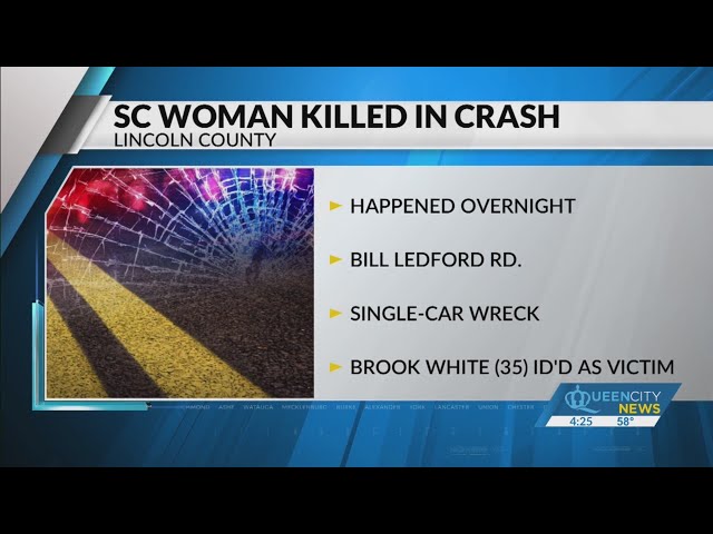 Clover woman dead in one-car wreck Sunday: NCSHP