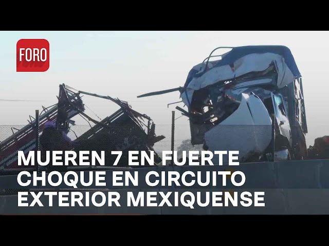 Accidente en Circuito Exterior Mexiquense: Familia de comerciantes muere en choque de tractocamiones