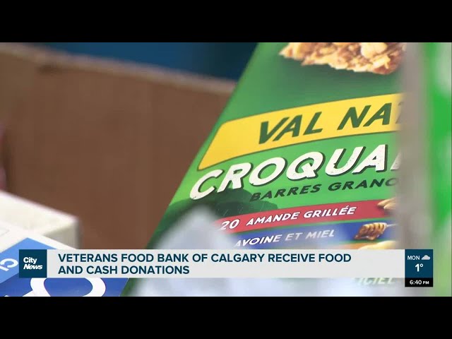 Veterans Food Bank of Calgary receive food and cash donations