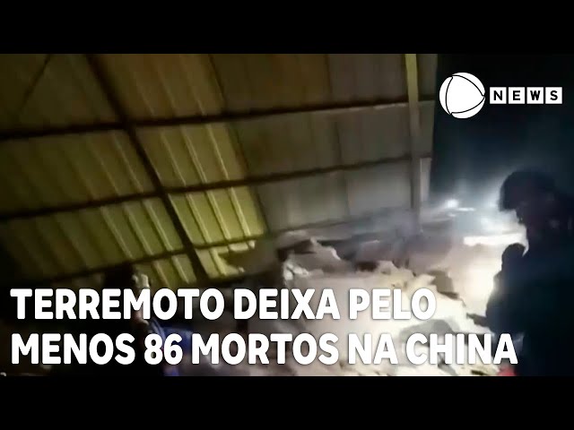 Pelo menos 86 pessoas morrem após terremoto atingir China