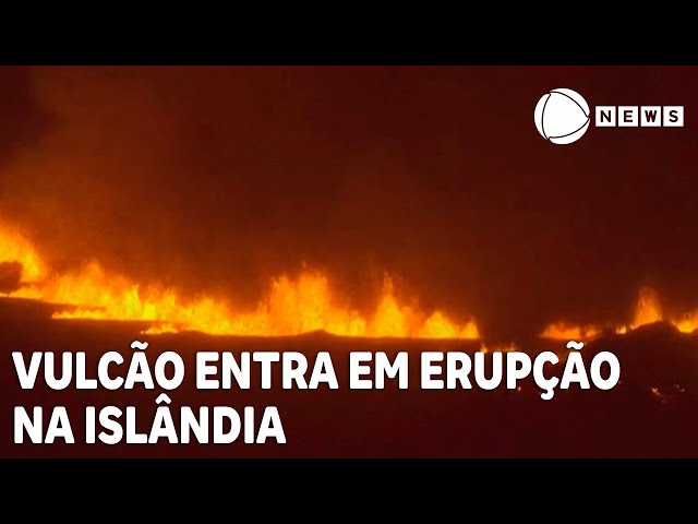 Vulcão entra em erupção na Islândia e preocupa autoridades