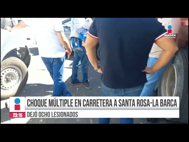 Choque múltiple en carretera a Santa Rosa dejó 8 lesionados