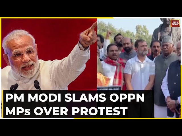 Opposition Protest: PM Modi Accuses Oppn Of Backing Those Who Planned Parliament Breach