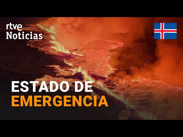 ISLANDIA: El VOLCÁN de GRINDAVIK entra en ERUPCIÓN cinco semanas después de decretarse la ALERTA |