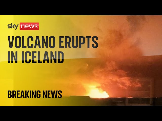 Watch live: Volcano erupts in Iceland after thousands evacuated from town