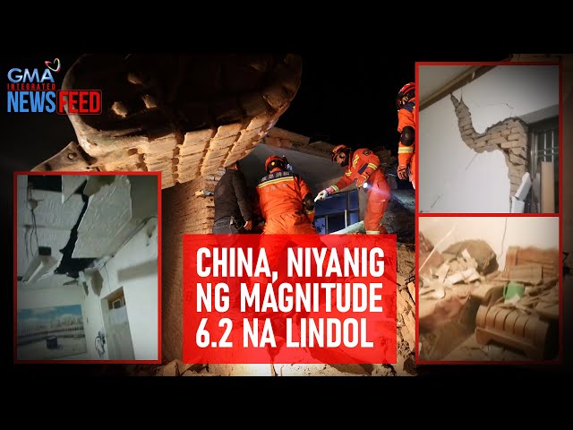 China, niyanig ng magnitude 6.2 na lindol | GMA Integrated Newsfeed