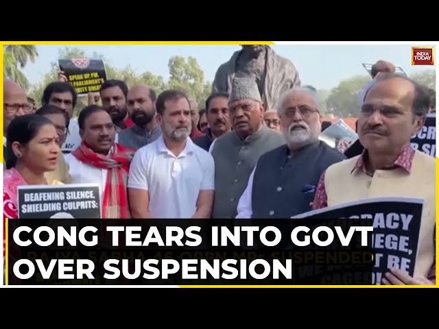 Democracy Has Been Murdered: Congress Tears Into Govt Over Suspension | Parliament Session