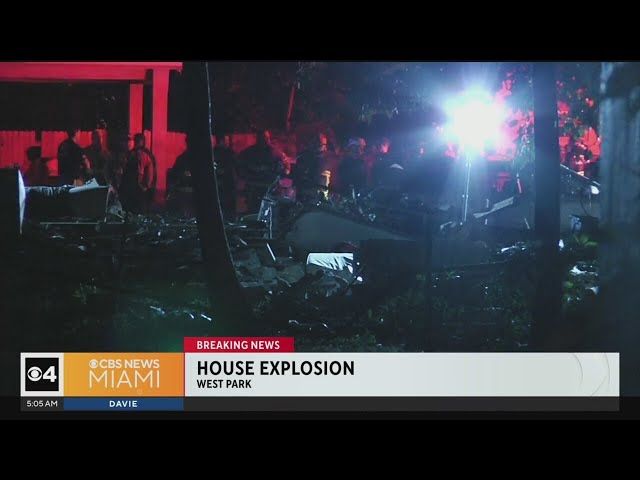 An explosion leveled a house in West Park overnight