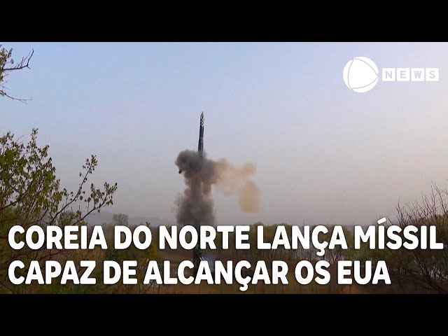 ⁣Coreia do Norte lança míssil capaz de alcançar os EUA