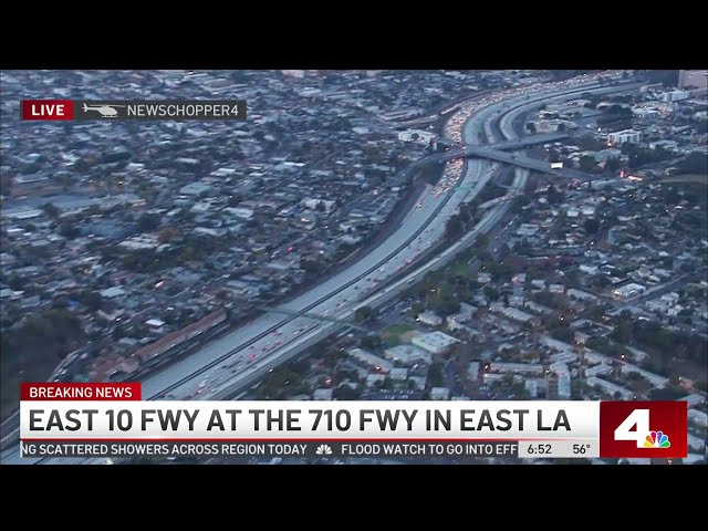 10 Freeway closed for shots fired investigation in East LA