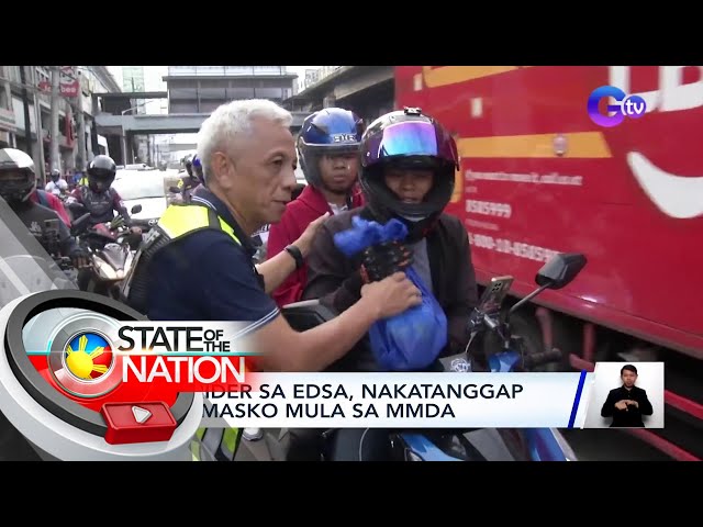 Mga rider sa EDSA, nakatanggap ng pamasko mula sa MMDA | SONA