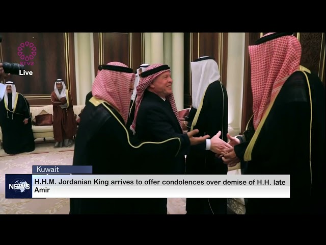 H.H.M Jordanian King arrives to offer condolences over demise of H.H. late