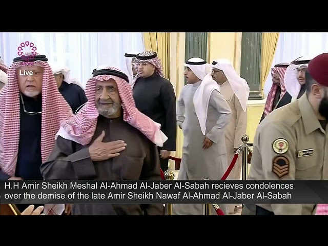 H.H Amir Sheikh Meshal Al-Ahmad Al-Jaber Al-Sabah receives condolences over the demise ....