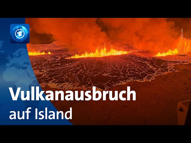 Vulkan nahe Islands Hauptstadt Reykjavik ausgebrochen