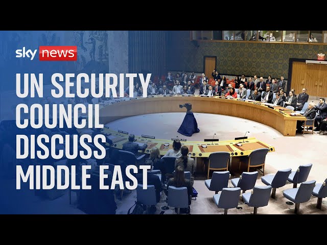 Watch live: UN security council vote on allowing aid in to Gaza and ceasefire