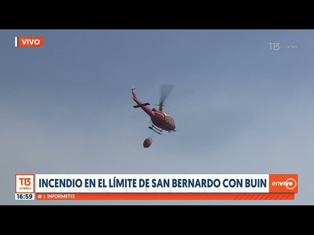 Decretan alerta roja por incendio forestal en San Bernardo