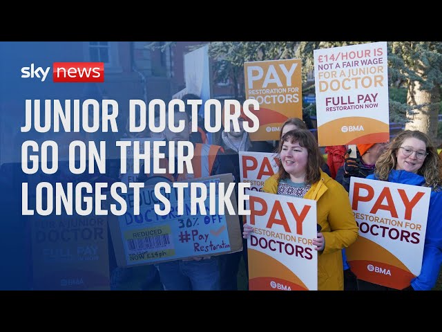 Junior doctors are going on their longest-ever strike in an aim 'to save NHS', says BMA ch