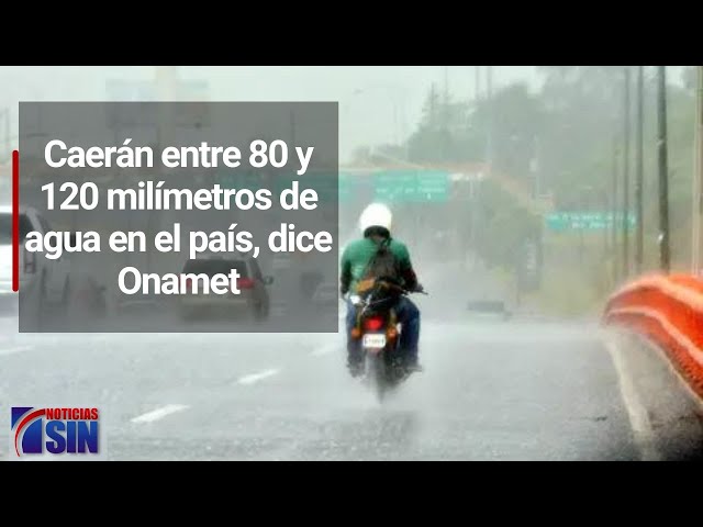 Caerán entre 80 y 120 milímetros de agua en el país, dice Onamet