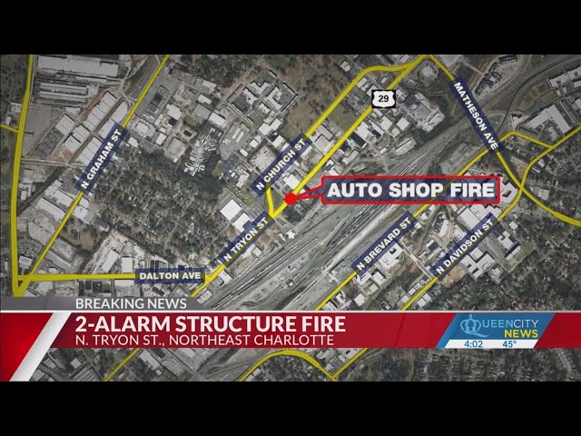 One injured from N. CLT auto shop fire