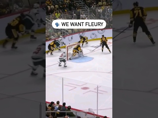 We Want Fleury” chants rang out in Pittsburgh during the Wild’s 4-3 loss to the Penguins ️