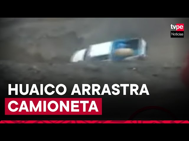 La Libertad: camioneta fue arrastrada por huaico en Pataz