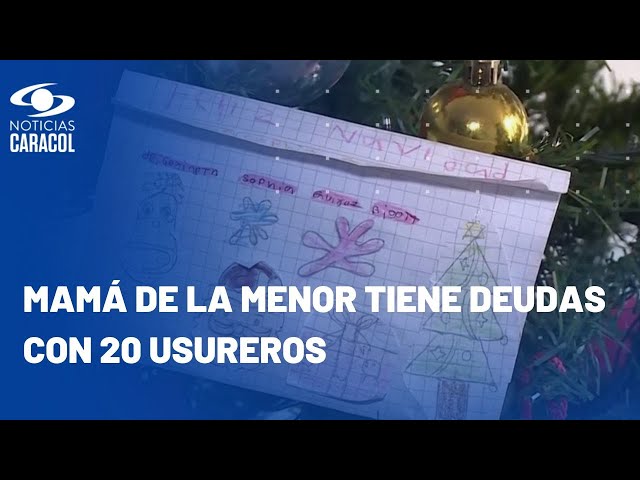 Niña escribió carta al Niño Dios para que ayude a su mamá con deudas gota a gota