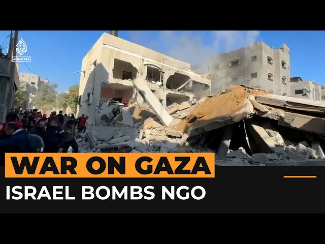 Israel bombs charity building in Gaza’s Jabalia refugee camp | #AJshorts