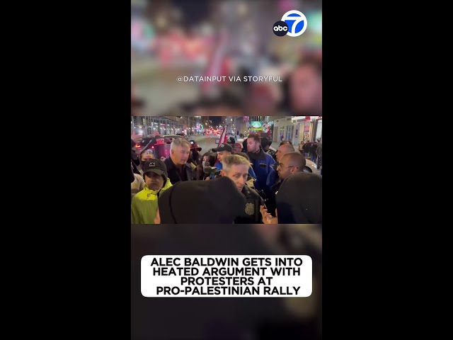 Alec Baldwin gets into heated argument with protesters