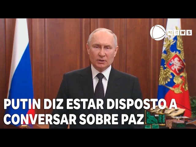 Putin diz que está disposto a conversar sobre a paz com a Ucrânia