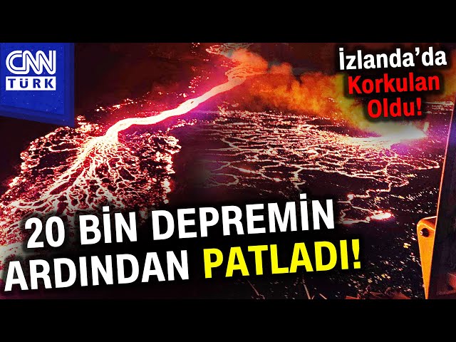 İzlanda'da Yanardağ Patladı, Yetkililer Alarma Geçti! İşte O İnanılmaz Görüntüler #Haber